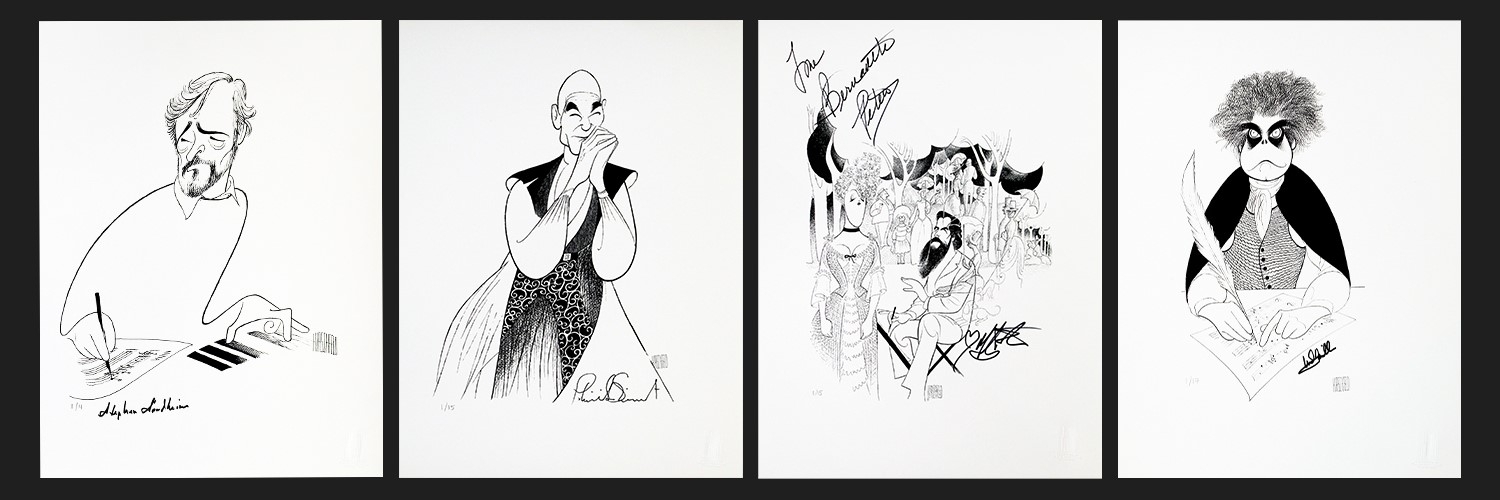 Christie's and Charitybuzz: auction in partnership of 20 Limited Edition Al Hirschfeld Prints Signed by Legendary Broadway Stars
