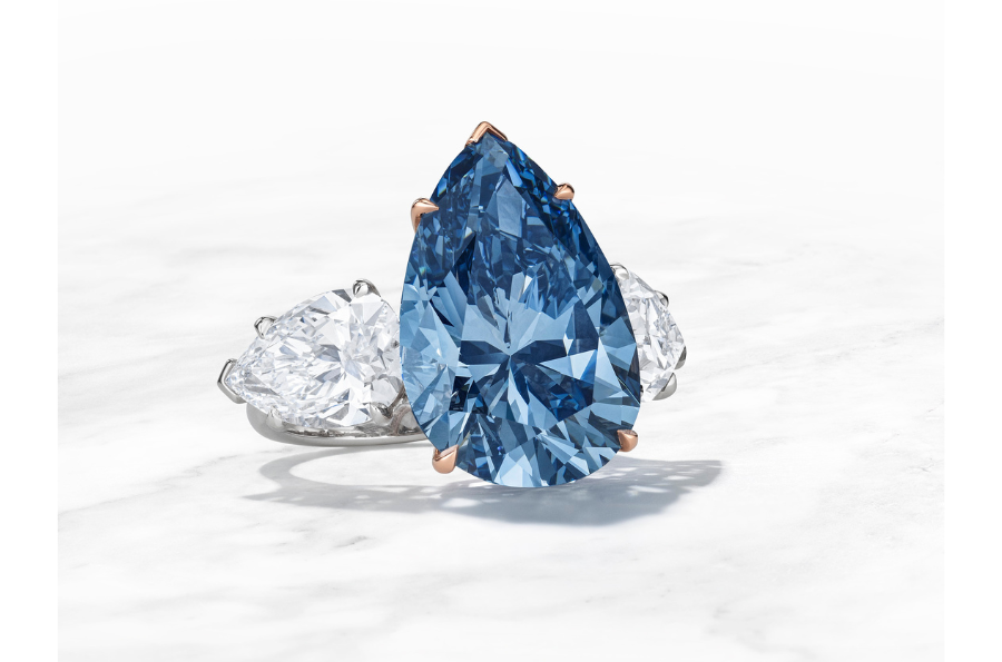 <strong>THE BLEU ROYAL: MOST EXPENSIVE JEWEL SOLD AT AUCTION IN 2023 |</strong><strong> </strong><strong>CHF 39,505,000 | US $44,009,645</strong>