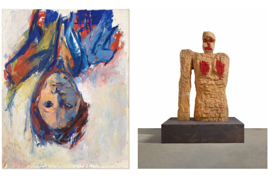 TWO MASTERPIECES BY GEORG BASELITZELKE I AND FRAU PAGANISMUS FROM THE HESS ART COLLECTION