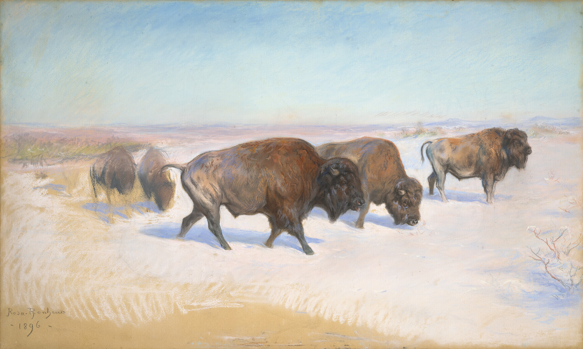 <strong>Le rêve américain de Rosa Bonheur</strong>
<strong><em>L’Emigration des bisons</em></strong><strong>, un pastel inédit aux enchères le 20 mars</strong>